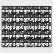 Mops mashup.png geschenkpapier (Flach)