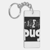 Mops mashup.png schlüsselanhänger (Vorderseite links)