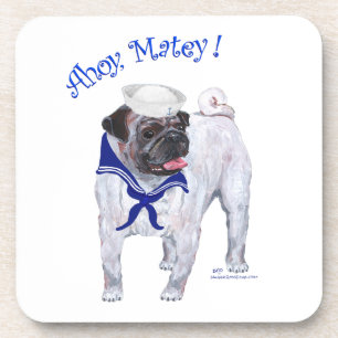 Mops-Matrose Getränkeuntersetzer