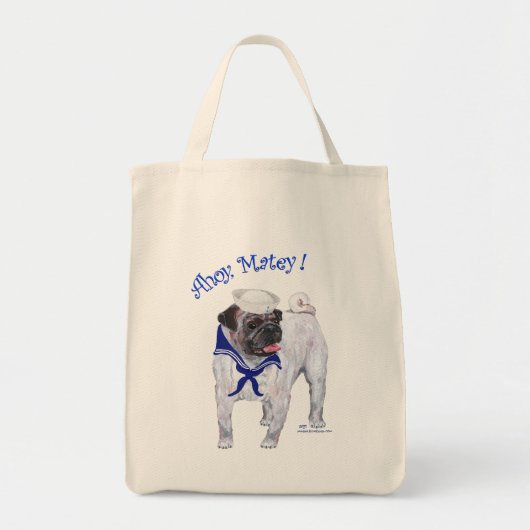 Mops-Matrose Tragetasche (Vorne)