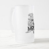 Mops Mattglas Bierglas (Vorderseite Links)