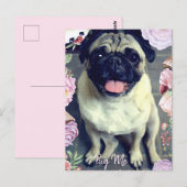 Mops Me - Happy Mops Postkarte (Vorne/Hinten)