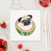 Mops Melon Classic T - Shirt Serviette (Beispiel)
