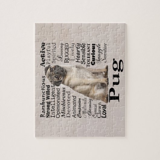 Mops-Merkmal-Puzzlespiel Puzzle (Vertikal)