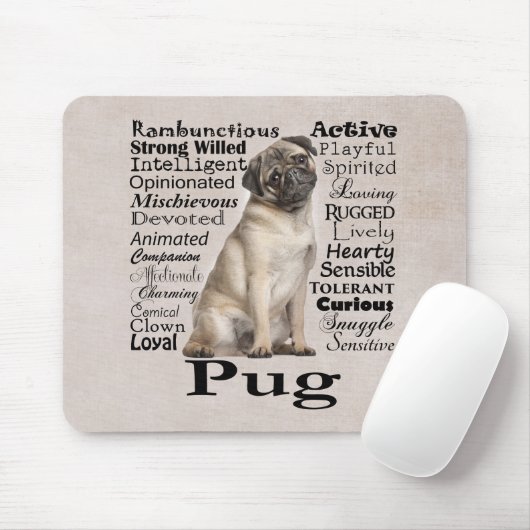 Mops-Merkmale Mousepad (Mit Mouse)
