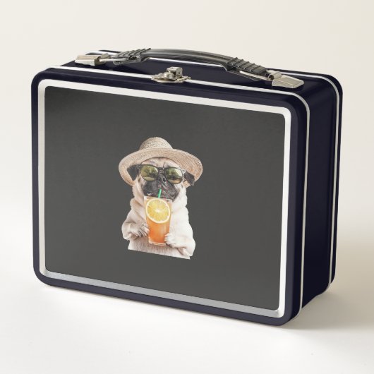 Mops metall brotdose (Vorderseite)
