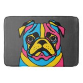 Mops mit 3 Tönen Badematte (Vorderseite)