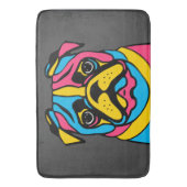 Mops mit 3 Tönen Badematte (Vorderseite Vertikal)