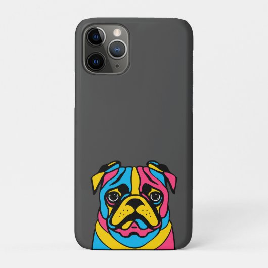 Mops mit 3 Tönen Case-Mate iPhone Hülle (Rückseite)