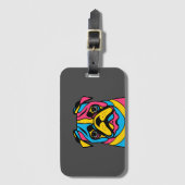 Mops mit 3 Tönen Gepäckanhänger (Vorderseite Vertikal)