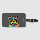 Mops mit 3 Tönen Gepäckanhänger (Vorderseite (Horizontal))