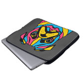 Mops mit 3 Tönen Laptopschutzhülle (Vorne Knopf)