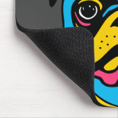 Mops mit 3 Tönen Mousepad (Ecke)
