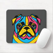 Mops mit 3 Tönen Mousepad (Mit Mouse)