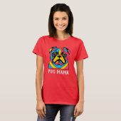 Mops mit 3 Tönen T-Shirt (Vorne ganz)