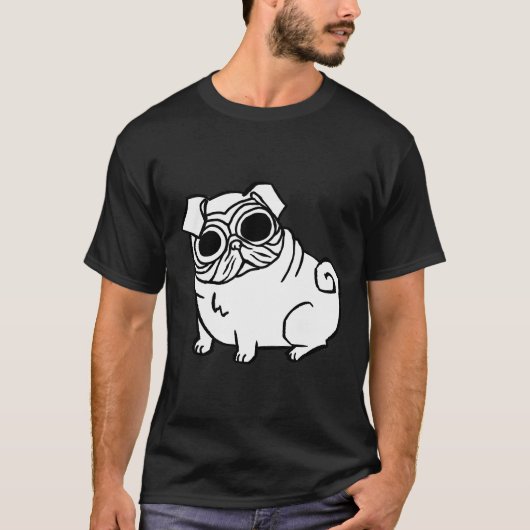 Mops-mit Augen klassischer T - Shirt 463 (Vorderseite)