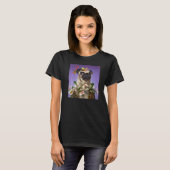 Mops mit Blumen T-Shirt (Vorne ganz)