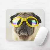 Mops mit Brille Mousepad (Mit Mouse)
