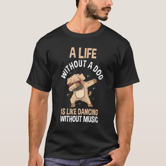 Mops mit Dabbing 1 T-Shirt (Vorderseite)