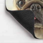 Mops mit Daisy Crown Mousepad (Ecke)