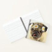 Mops mit Daisy Crown Notizblock (Innenseite)