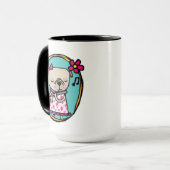 Mops mit Flute, ohne Musikleben wäre flach Tasse (Vorderseite Links)