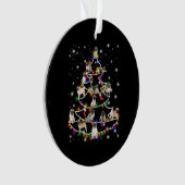 Mops mit Freunden frohe Weihnachtszeit Ornament (Vorderseite)