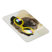 Mops mit Goggles Magnet (Rechte Seite)