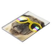 Mops mit Goggles Notizblock (Linke Seite)