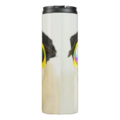 Mops mit Goggles Thermosbecher (Rückseite)