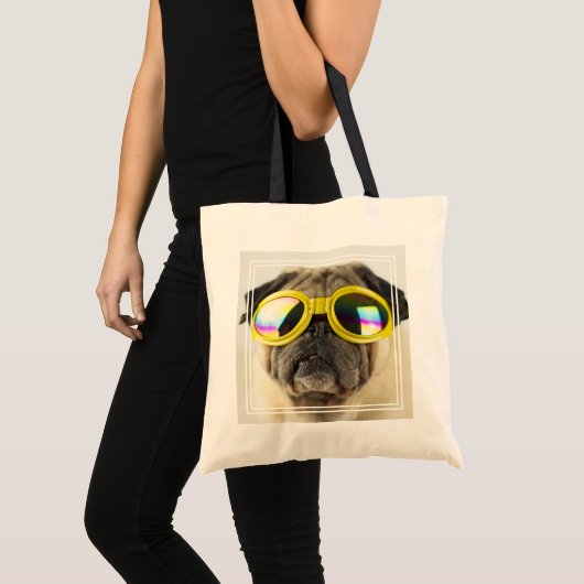 Mops mit Goggles Tragetasche (Vorderseite (Produkt))