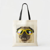 Mops mit Goggles Tragetasche (Vorne)