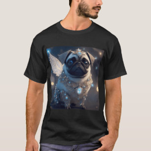 Mops mit Juwelen Kunst inspiriert von Hunderassen T-Shirt