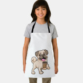 Mops mit Kaffee zum Mitnehmen Schürze (Insitu)