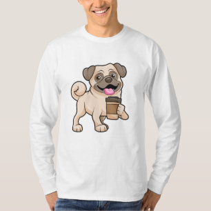 Mops mit Kaffee zum Mitnehmen T-Shirt