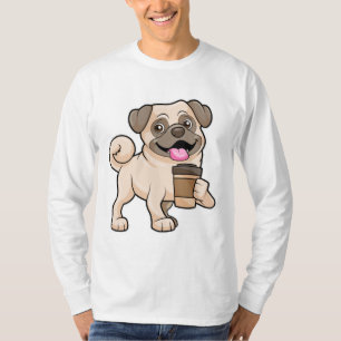 Mops mit Kaffee zum Mitnehmen T-Shirt