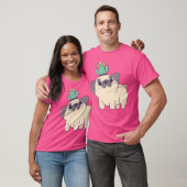 Mops mit Kaktus T-Shirt (Unisex)