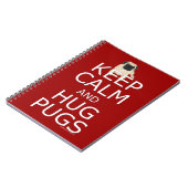 Mops mit kaltem Umarmen Text rot gestrichen behalt Notizblock (Linke Seite)