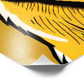 Mops mit Kopfhörer Fotodruck (Ecke)