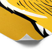 Mops mit Kopfhörer Poster (Ecke)