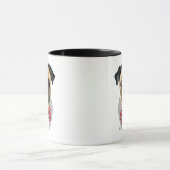 Mops mit Red Gepunktet Bow Krawatte Tasse (Zentrum)