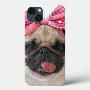 Mops mit rosa Bow Case-Mate iPhone Hülle