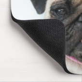 Mops mit rosa Bow Mousepad (Ecke)