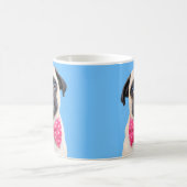 Mops mit rosa Fliege Kaffeetasse (Mittel)