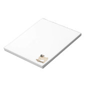 Mops mit Rose, die gerne jung sind Notizblock (Rotiert)