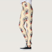 Mops mit Santa Claus Outfit - Weihnachten 1 Leggings (Links)