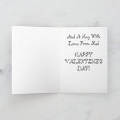 Mops mit Schatzen Feiertagskarte (Innenseite)