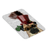 Mops mit Steampunk-Stilspitze Magnet (Rechte Seite)