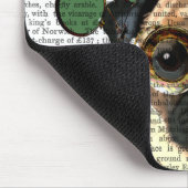 Mops mit Steampunk-Stilspitze Mousepad (Ecke)