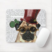 Mops mit Steampunk-Stilspitze Mousepad (Mit Mouse)